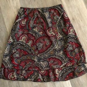 Kim Rogers Paisley Print Skirt